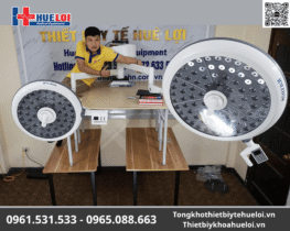 đèn mổ 2 cánh tay treo trần