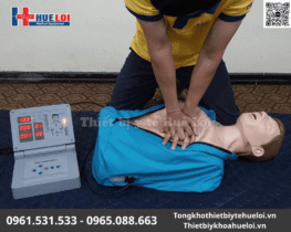 Mô Hình Thực Hành Cấp Cứu Ngừng Tuần Hoàn Nửa Người (Có Monitor) 10 mô hình hồi sinh tim phổi