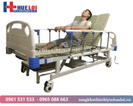 Giường Y Tế Đa Năng A01-II - Cải Tiến Hạ Chân Góc Nhỏ 9 Giường bệnh nhân 4 tay quay