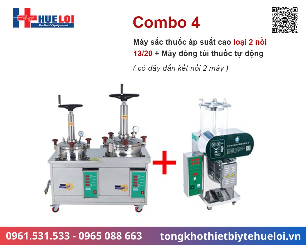 combo máy sắc thuốc đóng túi