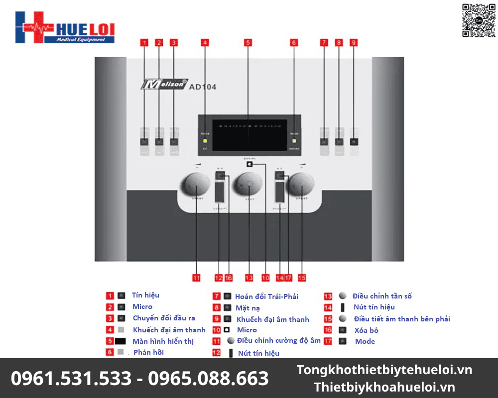 Máy Khám Thính Lực AD104 – Giải Pháp Chẩn Đoán 2 Kênh Độc Lập 13 máy đo thính lực