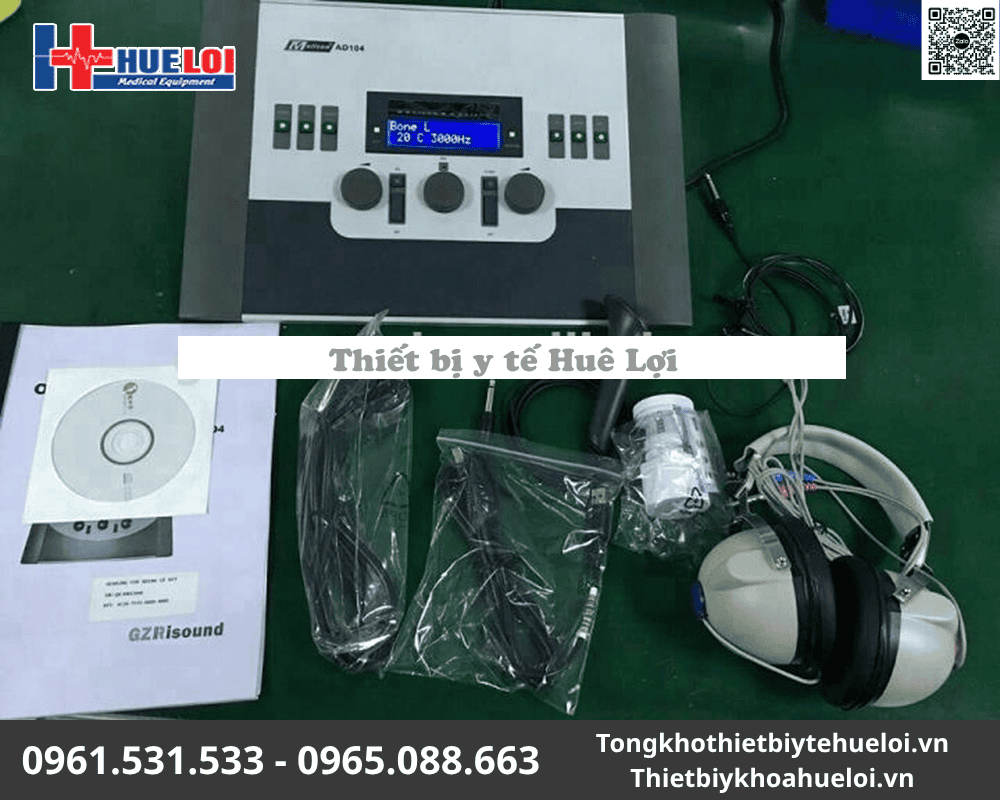 Máy Khám Thính Lực AD104 – Giải Pháp Chẩn Đoán 2 Kênh Độc Lập 11 máy đo thính lực chính hãng