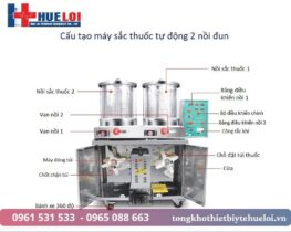 Máy Sắc Thuốc Đóng Gói Tự Động Loại 2 Nồi Đun Áp Suất Cao 9 máy sắc thuốc 2 nồi