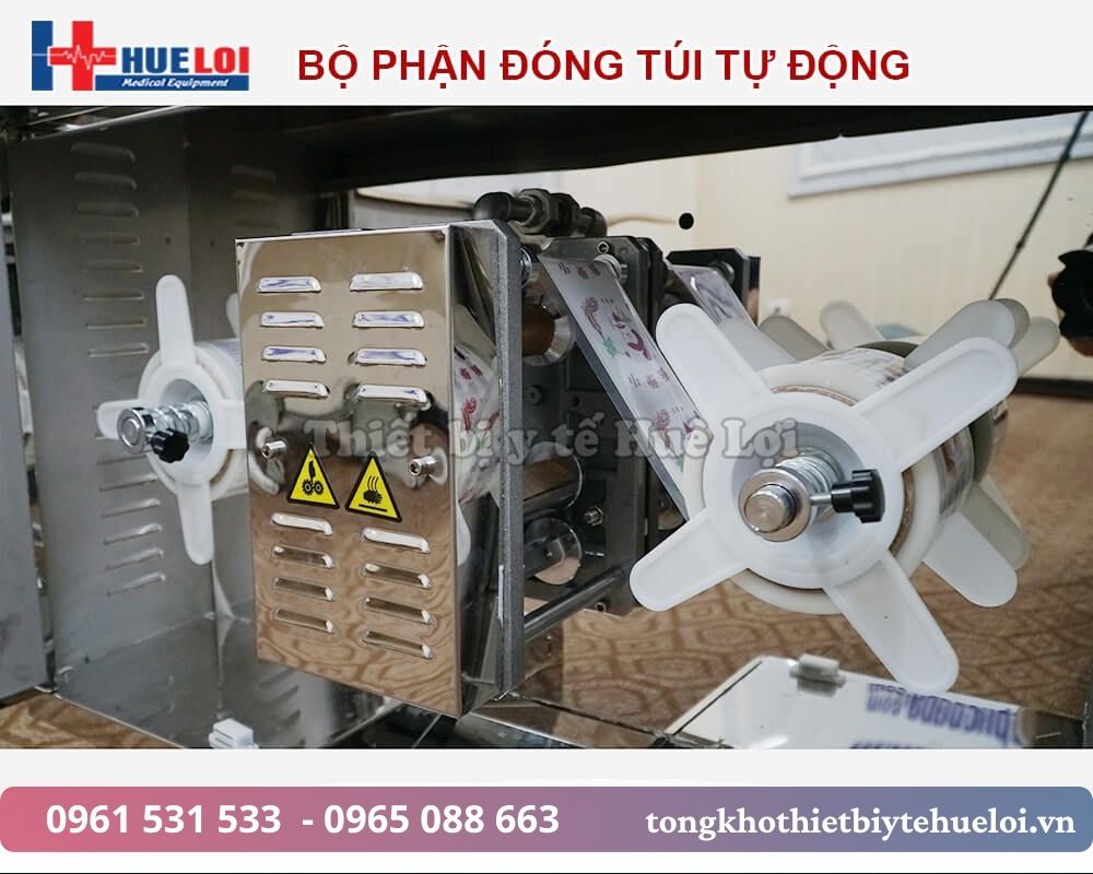 Máy Sắc Thuốc Đóng Gói Tự Động Loại 2 Nồi Đun Áp Suất Cao 16 máy sắc thuốc kèm đóng túi