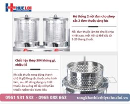 Máy Sắc Thuốc Đóng Gói Tự Động Loại 2 Nồi Đun Áp Suất Cao 12 máy sắc thuốc áp suất cao