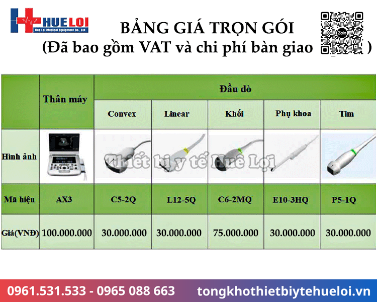 bảng giá máy siêu âm