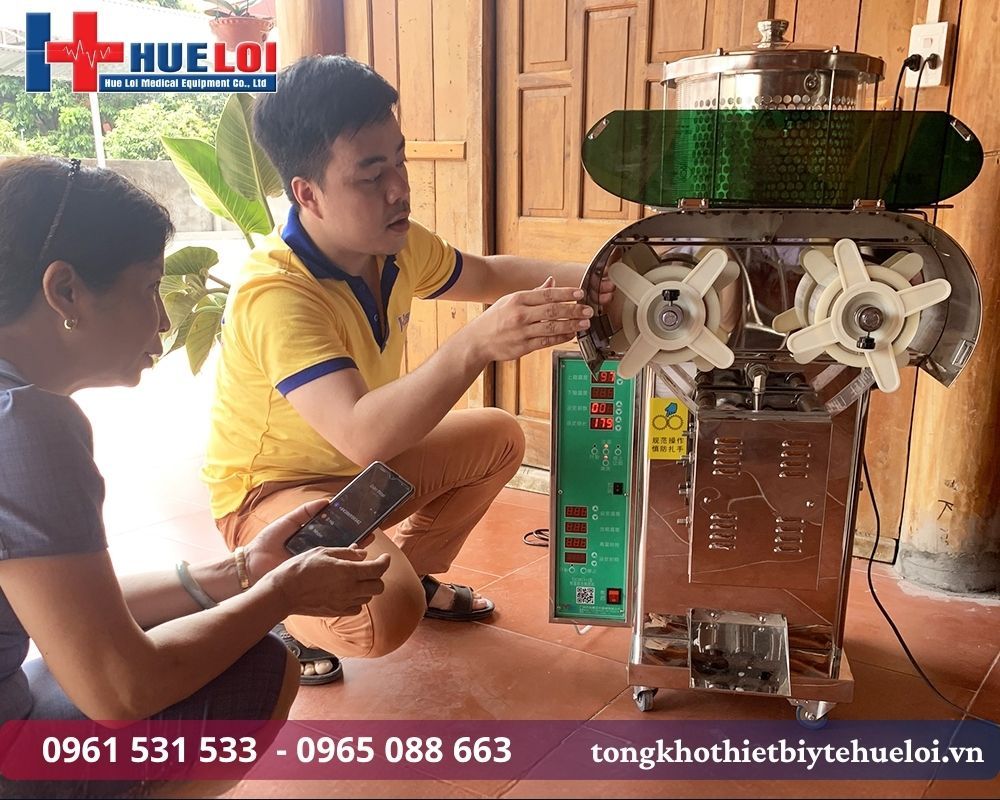 máy sắc thuốc và đóng túi tự động