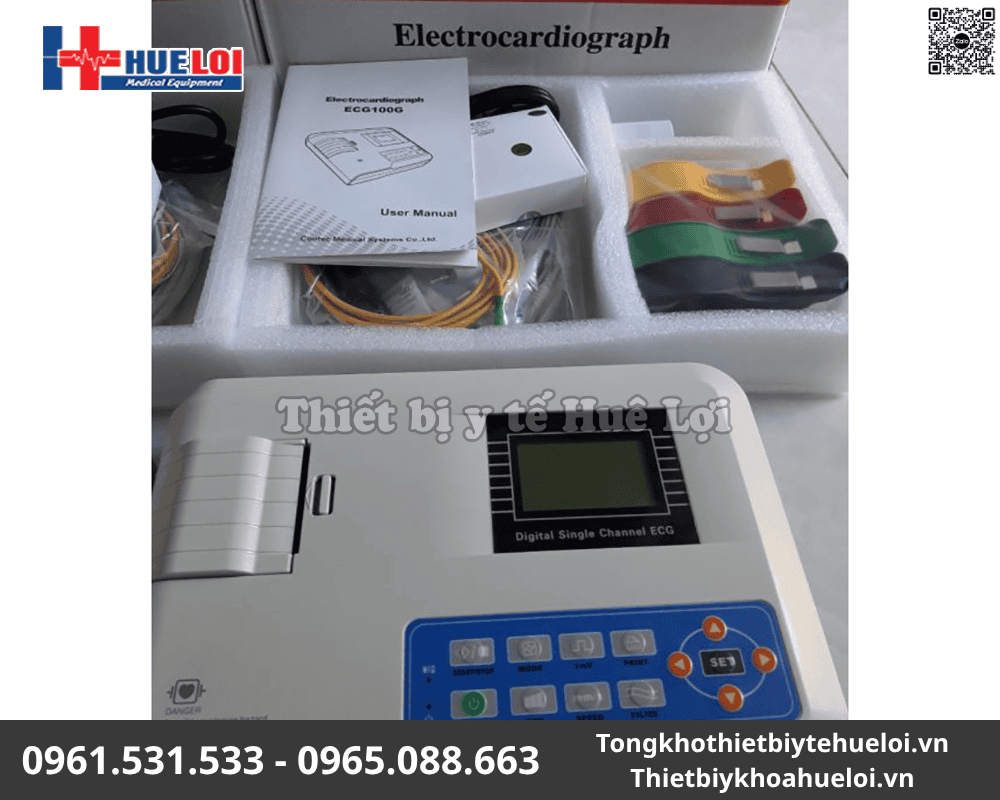 Máy điện tim 3 kênhCONTEC-300G | Màn hình màu 13 máy điện tim Contec