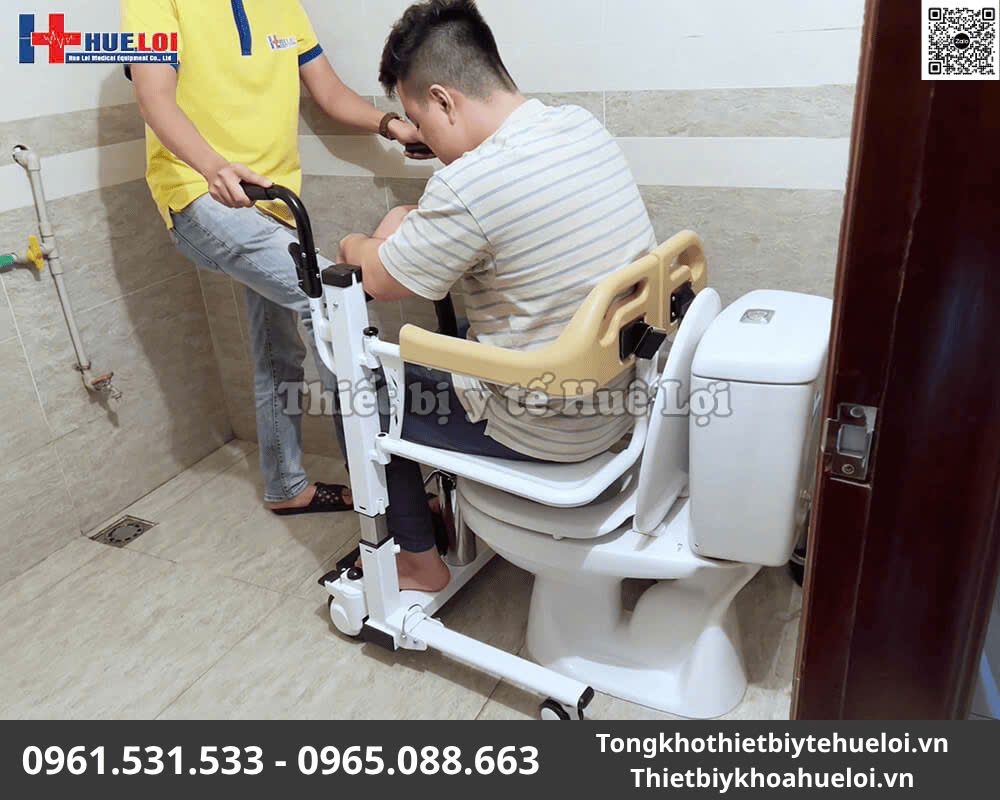 Xe lăn hai cánh nâng hạ bệnh nhân