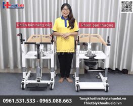 Xe Lăn Di Chuyển Bệnh Nhân Đa Chức Năng - Thiết Kế Tách Rời 2 Mảnh 9 nâng hạ bệnh nhân